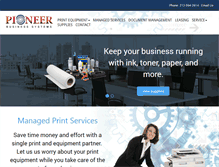 Tablet Screenshot of pioneercopier.com